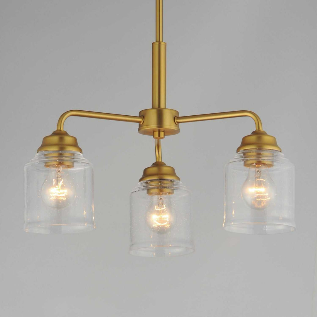 Maxim - 12260CDNAB - Three Light Semi-Flush Mount/Chandelier - Acadia - Natural Aged Brass