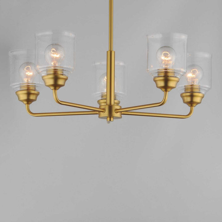 Maxim - 12266CDNAB - Five Light Chandelier - Acadia - Natural Aged Brass