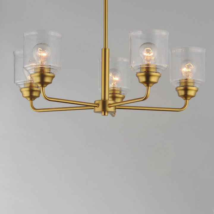 Maxim - 12266CDNAB - Five Light Chandelier - Acadia - Natural Aged Brass