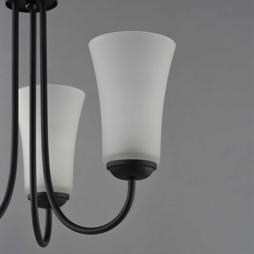 Maxim - 10043FTBK - Three Light Chandelier - Logan - Black
