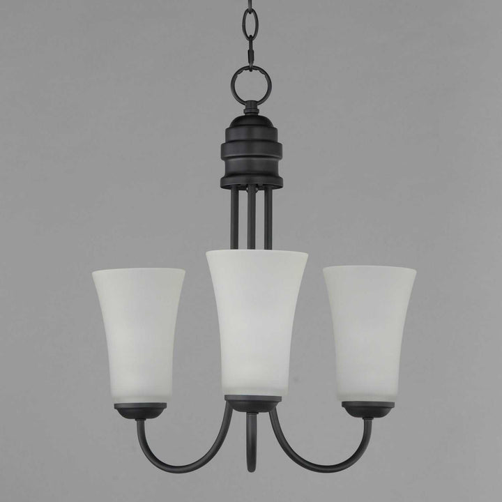 Maxim - 10043FTBK - Three Light Chandelier - Logan - Black