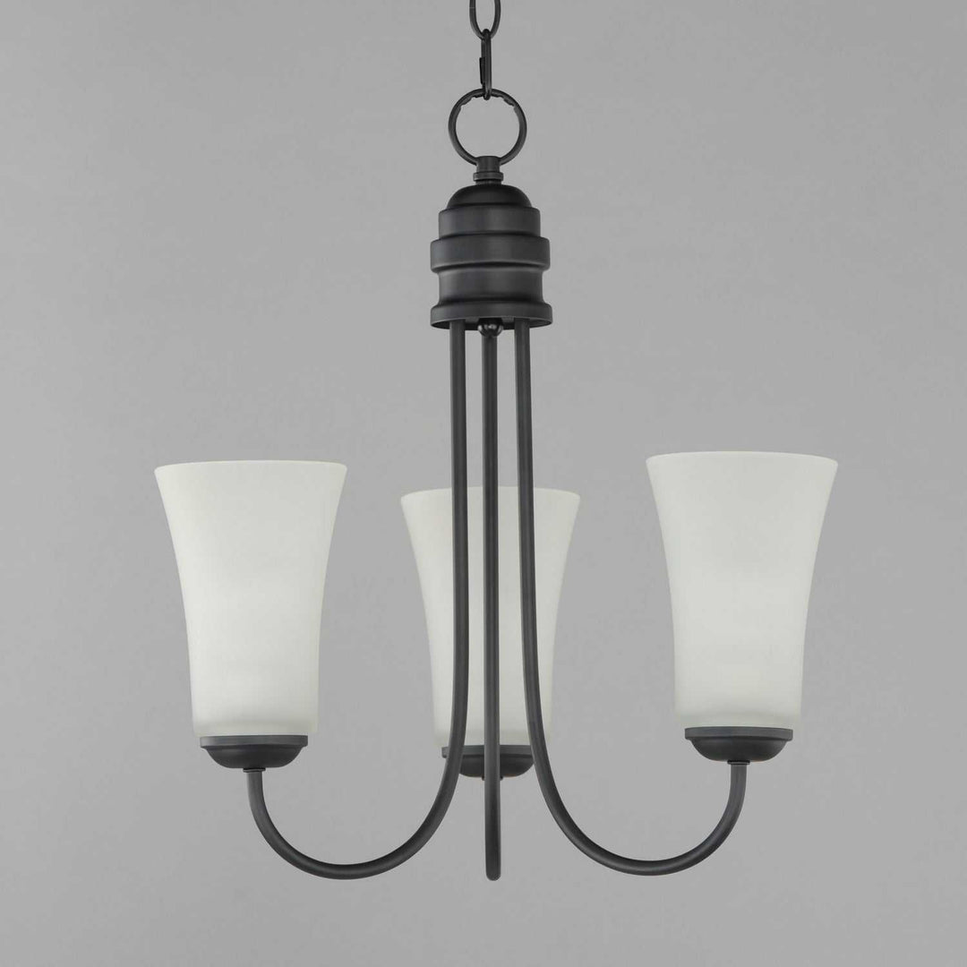 Maxim - 10043FTBK - Three Light Chandelier - Logan - Black
