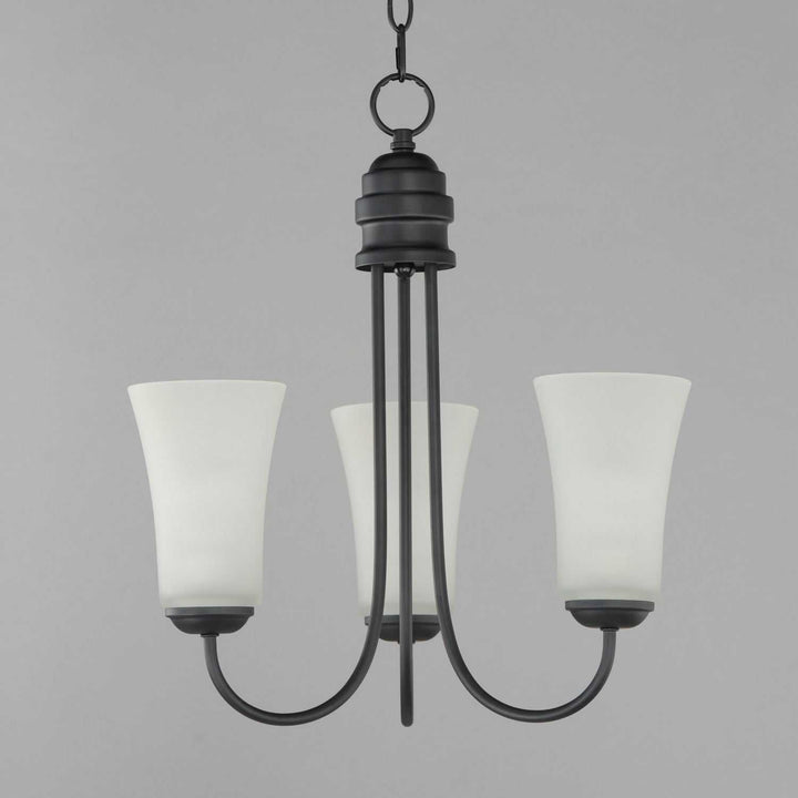 Maxim - 10043FTBK - Three Light Chandelier - Logan - Black
