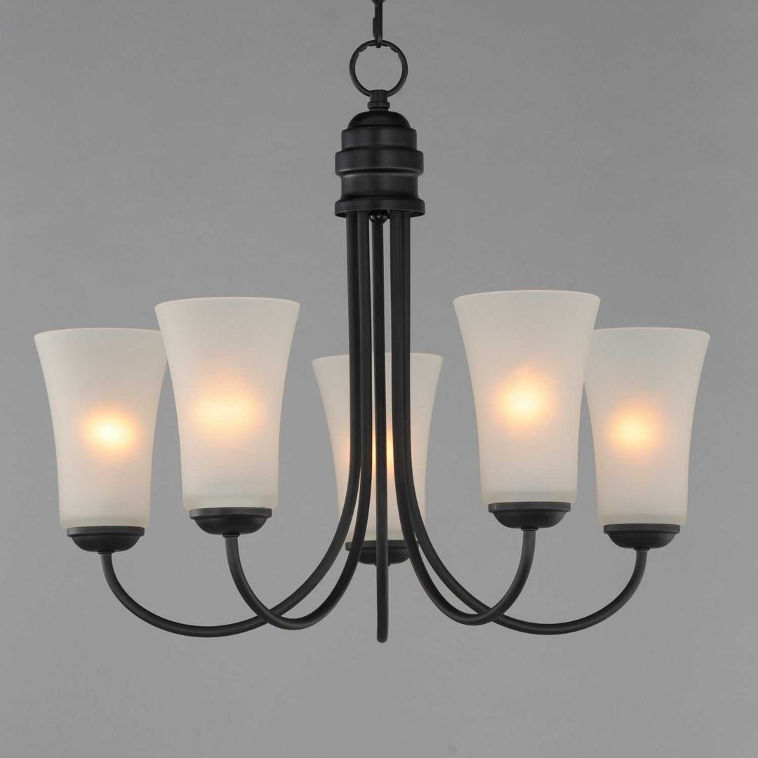 Maxim - 10045FTBK - Five Light Chandelier - Logan - Black