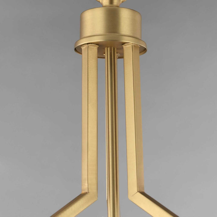 Dart Three Light Pendant in Natural Aged Brass Maxim