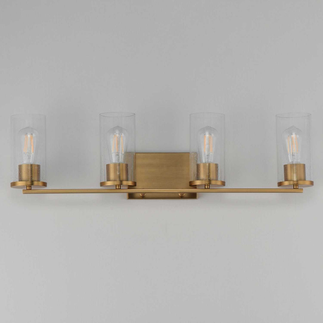 Maxim - 10464CDNAB - Four Light Bath Vanity - Livingston - Natural Aged Brass