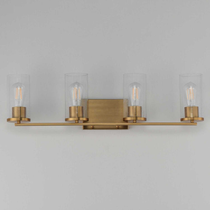 Maxim - 10464CDNAB - Four Light Bath Vanity - Livingston - Natural Aged Brass