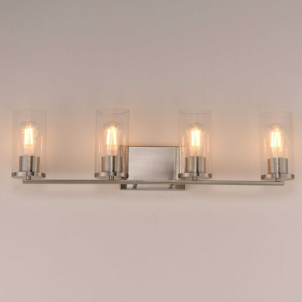 Maxim - 10464CDSN - Four Light Bath Vanity - Livingston - Satin Nickel