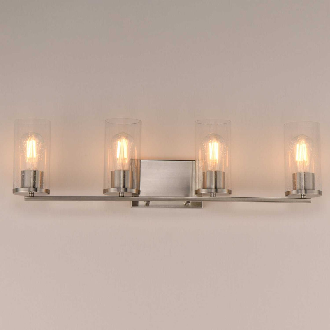 Maxim - 10464CDSN - Four Light Bath Vanity - Livingston - Satin Nickel