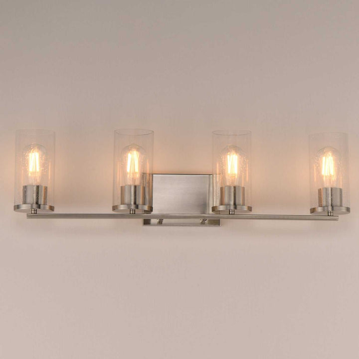 Maxim - 10464CDSN - Four Light Bath Vanity - Livingston - Satin Nickel
