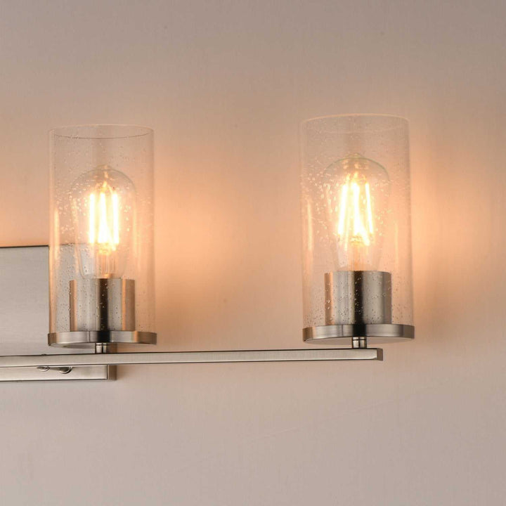 Maxim - 10464CDSN - Four Light Bath Vanity - Livingston - Satin Nickel