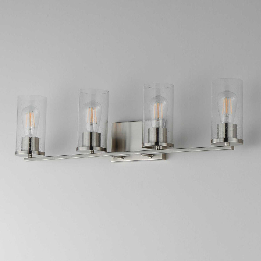 Maxim - 10464CDSN - Four Light Bath Vanity - Livingston - Satin Nickel