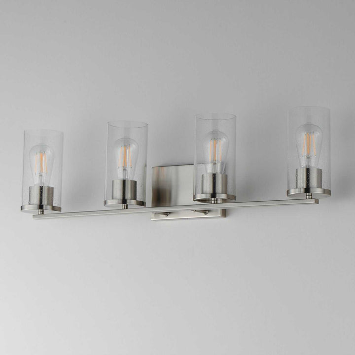 Maxim - 10464CDSN - Four Light Bath Vanity - Livingston - Satin Nickel