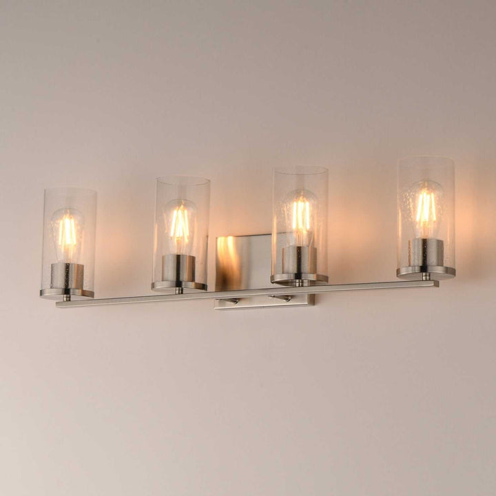 Maxim - 10464CDSN - Four Light Bath Vanity - Livingston - Satin Nickel
