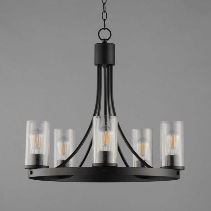 Maxim - 10465CDBK - Five Light Chandelier - Livingston - Black