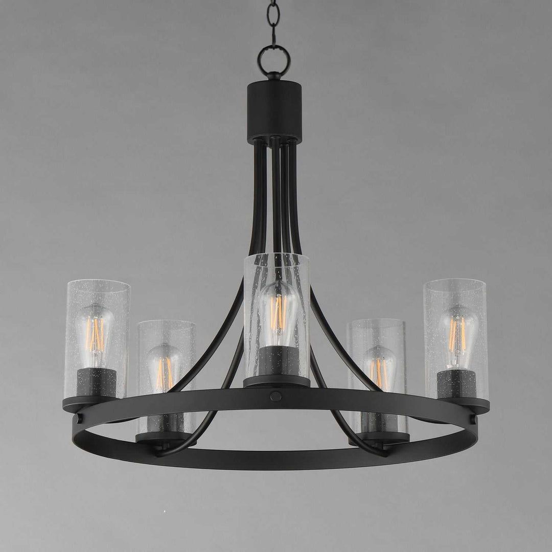 Maxim - 10465CDBK - Five Light Chandelier - Livingston - Black