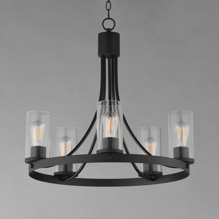Maxim - 10465CDBK - Five Light Chandelier - Livingston - Black