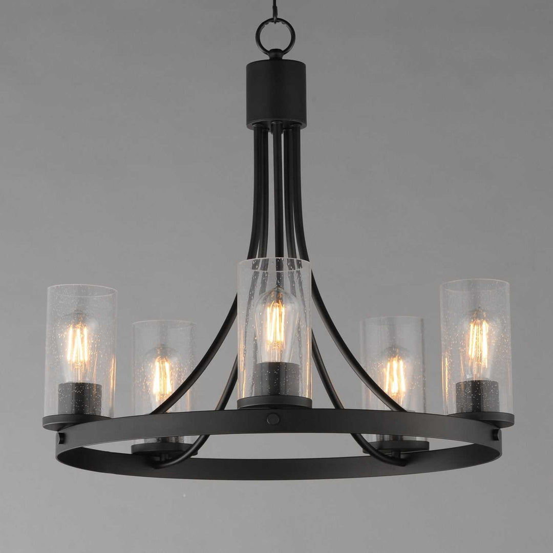 Maxim - 10465CDBK - Five Light Chandelier - Livingston - Black