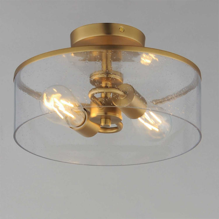 Maxim - 10469CDNAB - Two Light Semi-Flush Mount - Livingston - Natural Aged Brass