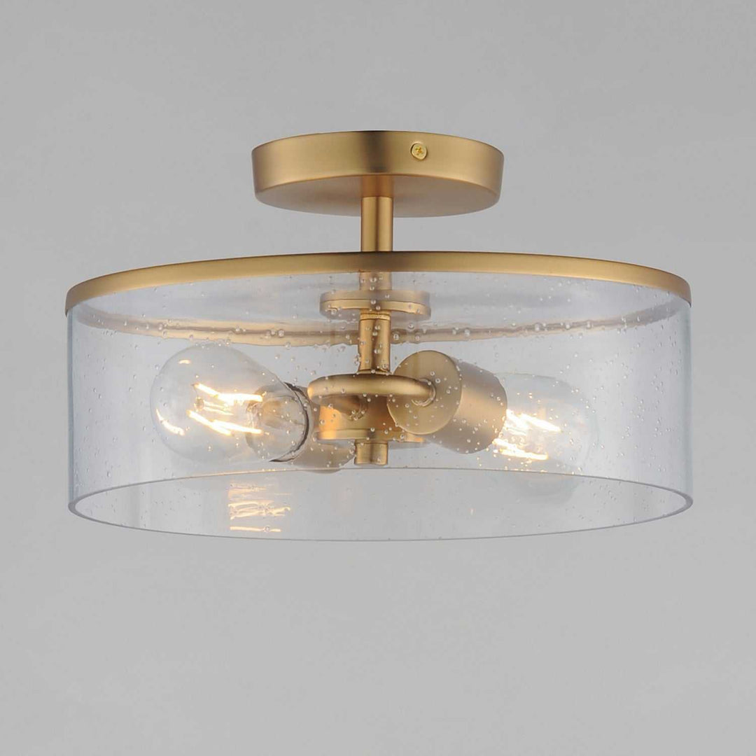 Maxim - 10469CDNAB - Two Light Semi-Flush Mount - Livingston - Natural Aged Brass