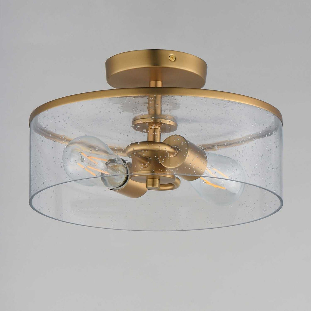 Maxim - 10469CDNAB - Two Light Semi-Flush Mount - Livingston - Natural Aged Brass