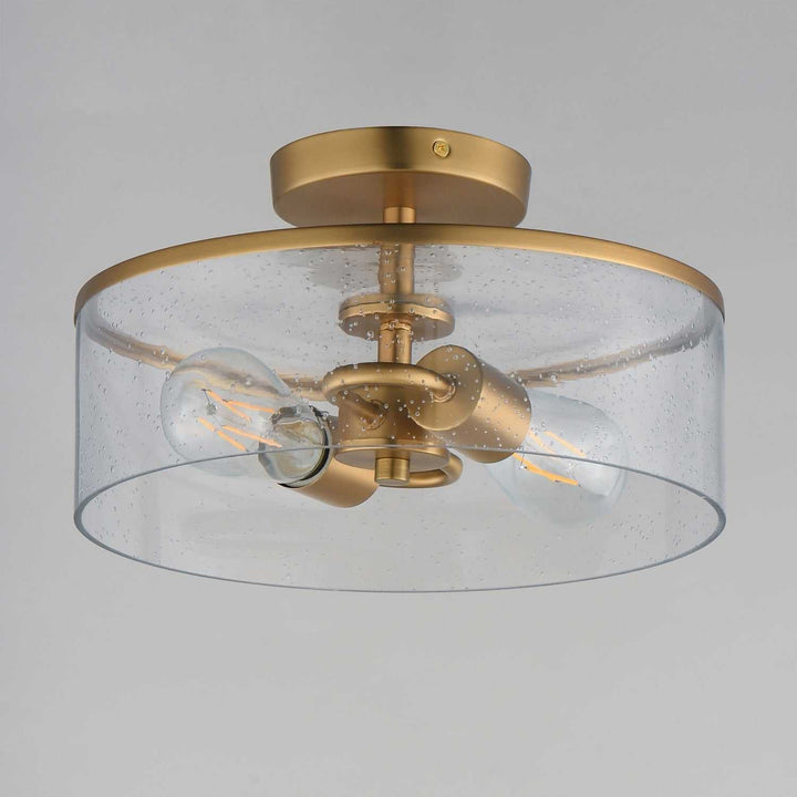 Maxim - 10469CDNAB - Two Light Semi-Flush Mount - Livingston - Natural Aged Brass