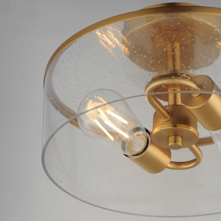 Maxim - 10469CDNAB - Two Light Semi-Flush Mount - Livingston - Natural Aged Brass