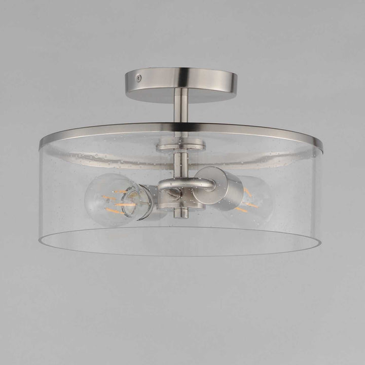 Maxim - 10469CDSN - Two Light Semi-Flush Mount - Livingston - Satin Nickel