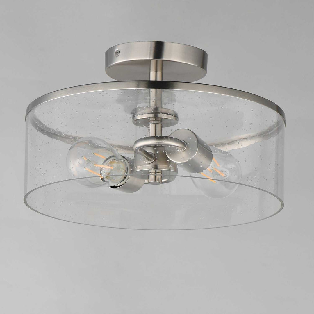 Maxim - 10469CDSN - Two Light Semi-Flush Mount - Livingston - Satin Nickel