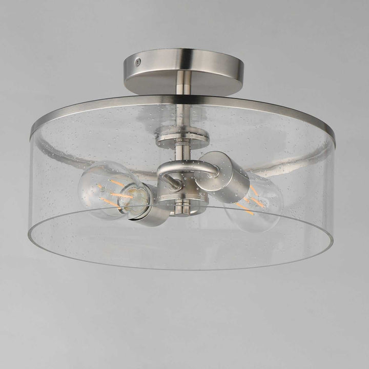 Maxim - 10469CDSN - Two Light Semi-Flush Mount - Livingston - Satin Nickel