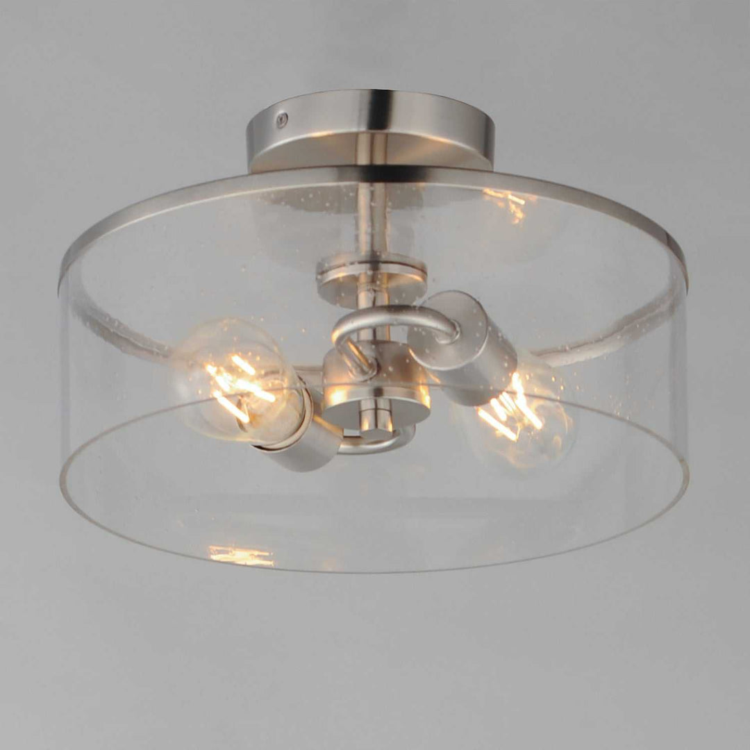 Maxim - 10469CDSN - Two Light Semi-Flush Mount - Livingston - Satin Nickel