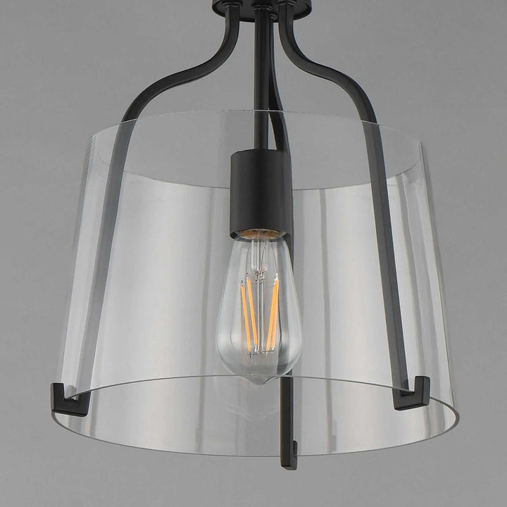 Bellmore One Light Semi-Flush Mount in Black Maxim
