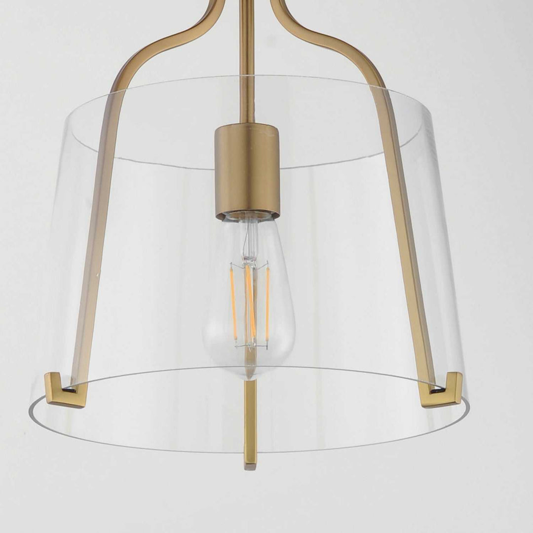 Bellmore One Light Semi-Flush Mount in Natural Aged Brass Maxim