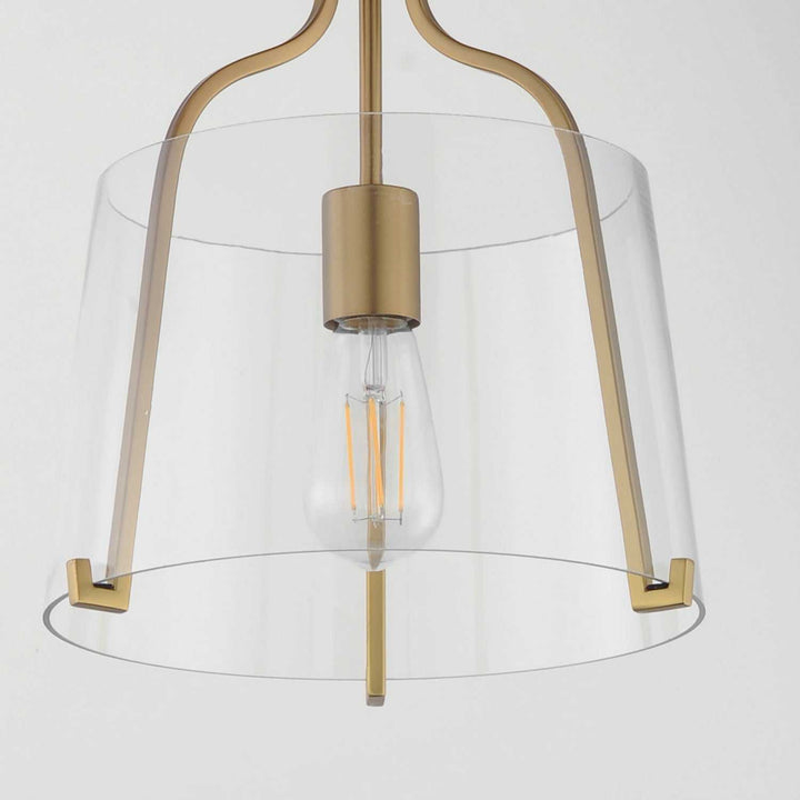Bellmore One Light Semi-Flush Mount in Natural Aged Brass Maxim