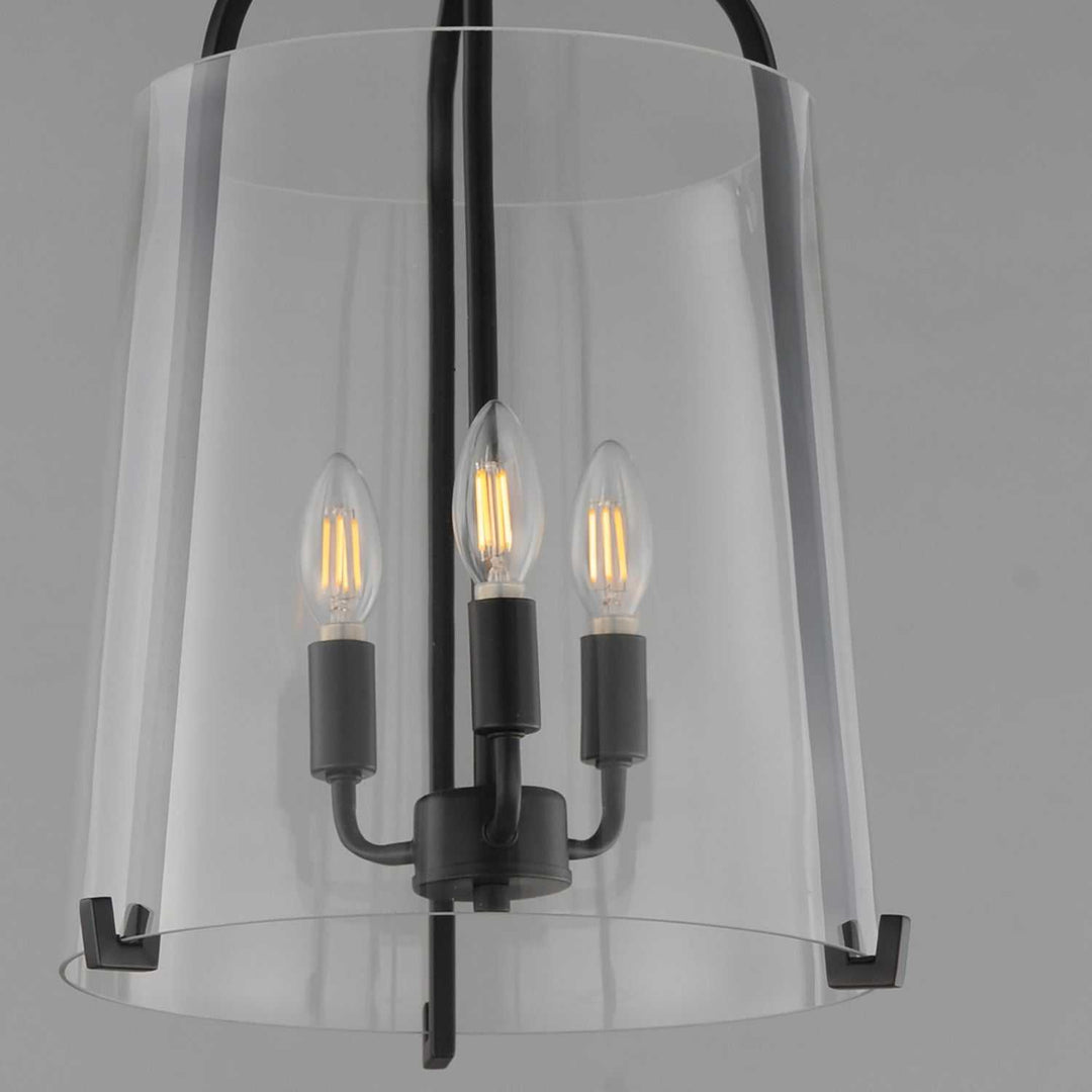 Bellmore Three Light Foyer Pendant in Black Maxim
