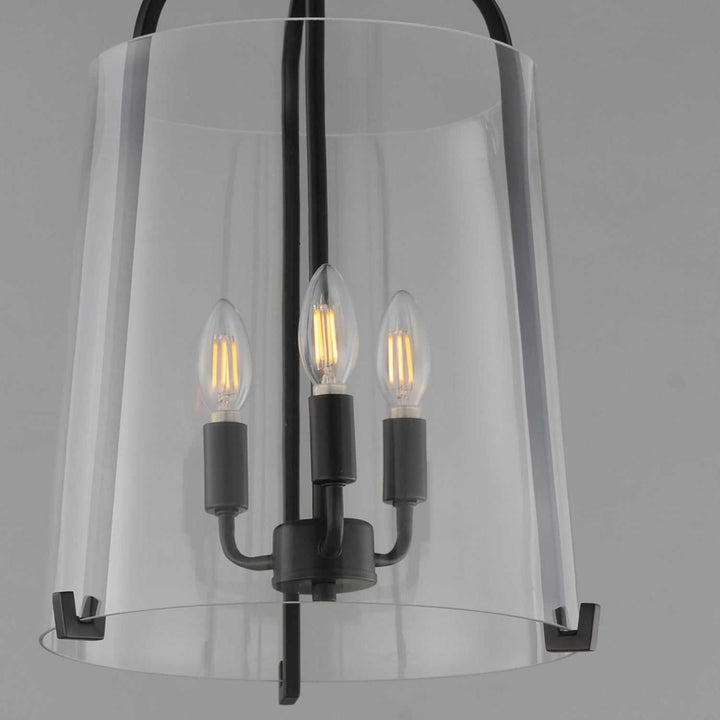 Bellmore Three Light Foyer Pendant in Black Maxim