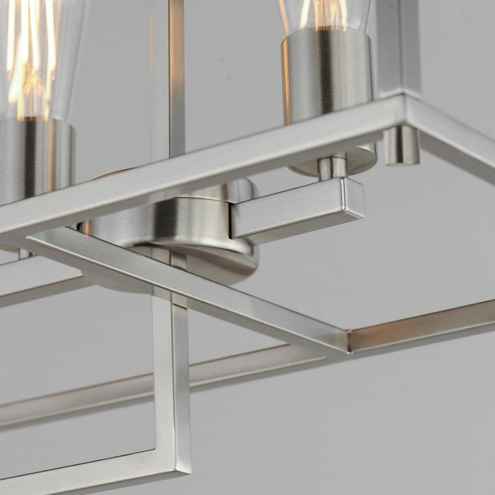 Maxim - 10416SN - Six Light Linear Pendant - Gridline - Satin Nickel