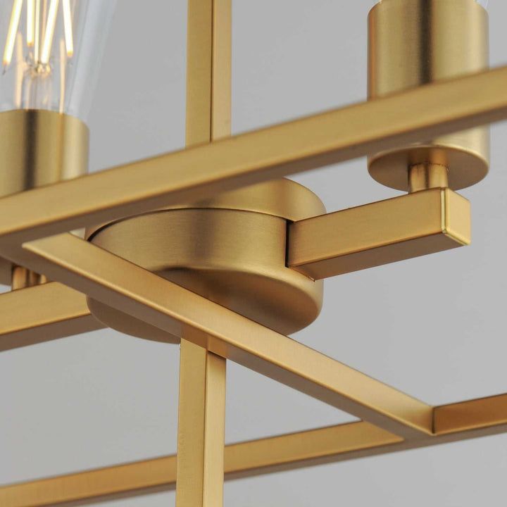 Maxim - 10416NAB - Six Light Linear Pendant - Gridline - Natural Aged Brass