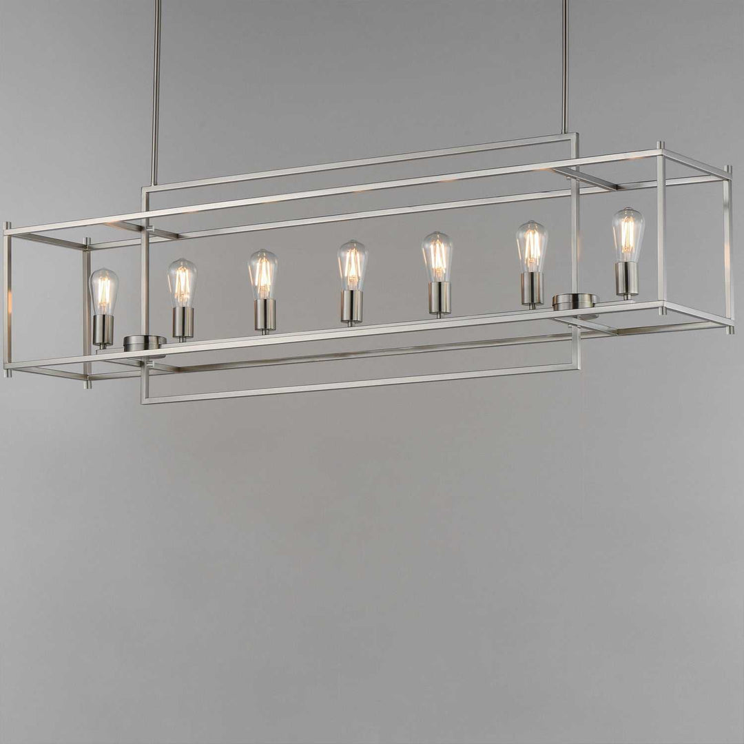 Maxim - 10417SN - Seven Light Linear Pendant - Gridline - Satin Nickel