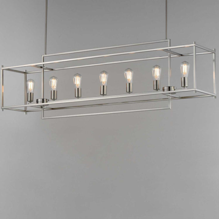Maxim - 10417SN - Seven Light Linear Pendant - Gridline - Satin Nickel
