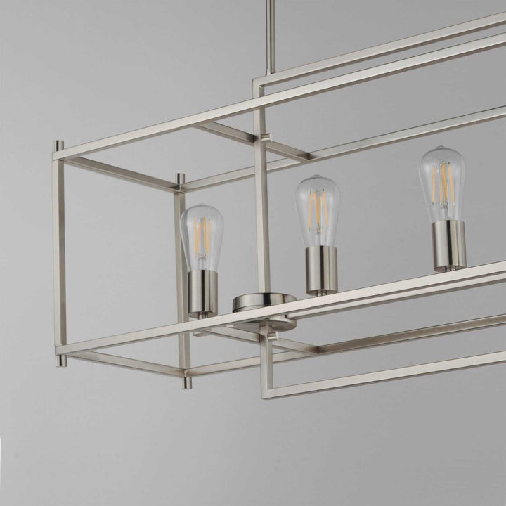 Maxim - 10417SN - Seven Light Linear Pendant - Gridline - Satin Nickel