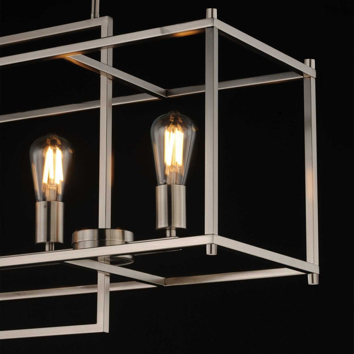 Maxim - 10417SN - Seven Light Linear Pendant - Gridline - Satin Nickel