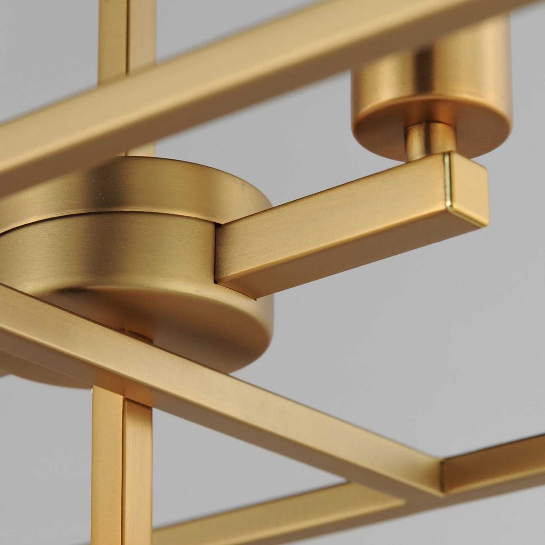 Maxim - 10417NAB - Seven Light Linear Pendant - Gridline - Natural Aged Brass