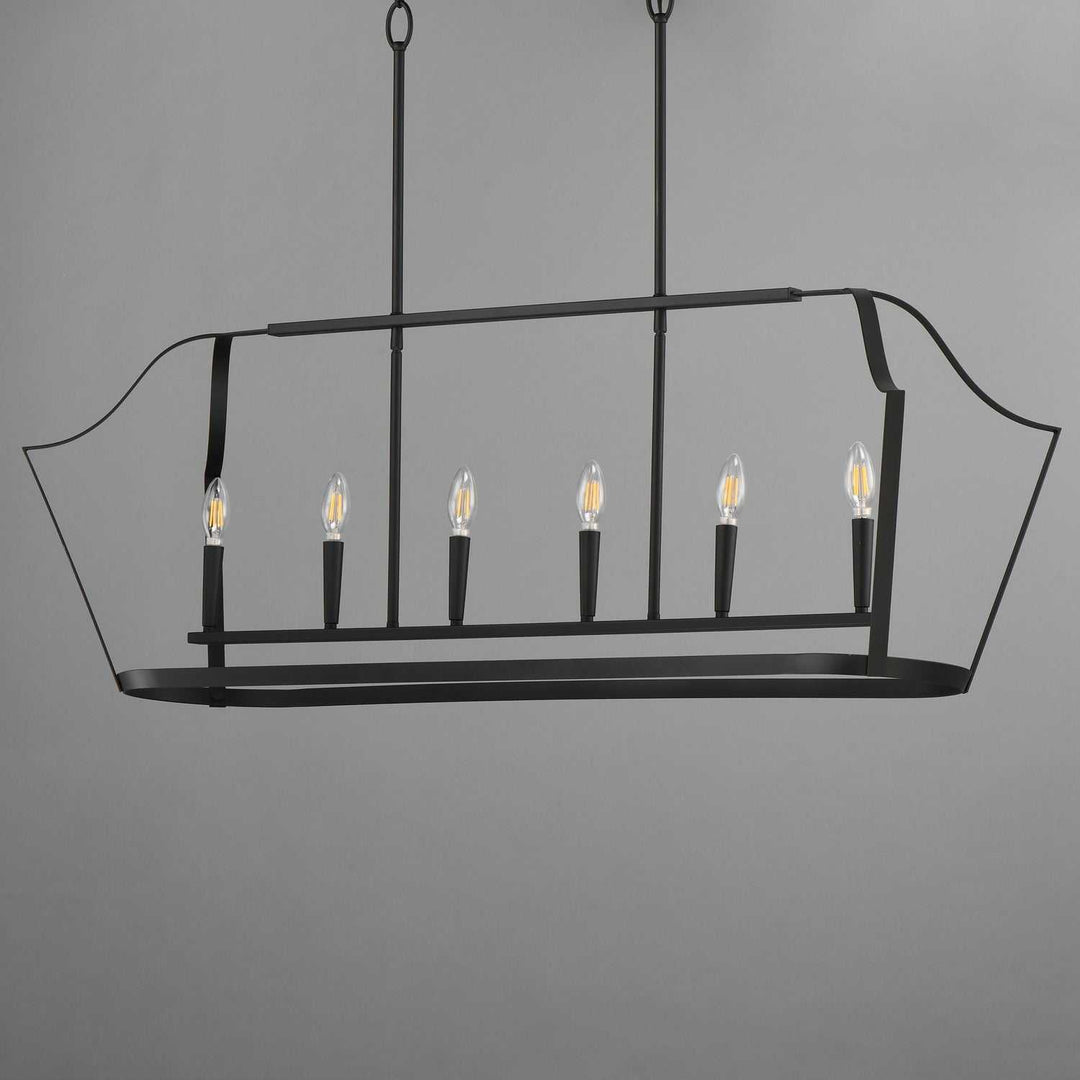 Maxim - 10427BK - Six Light Linear Pendant - Arden - Black