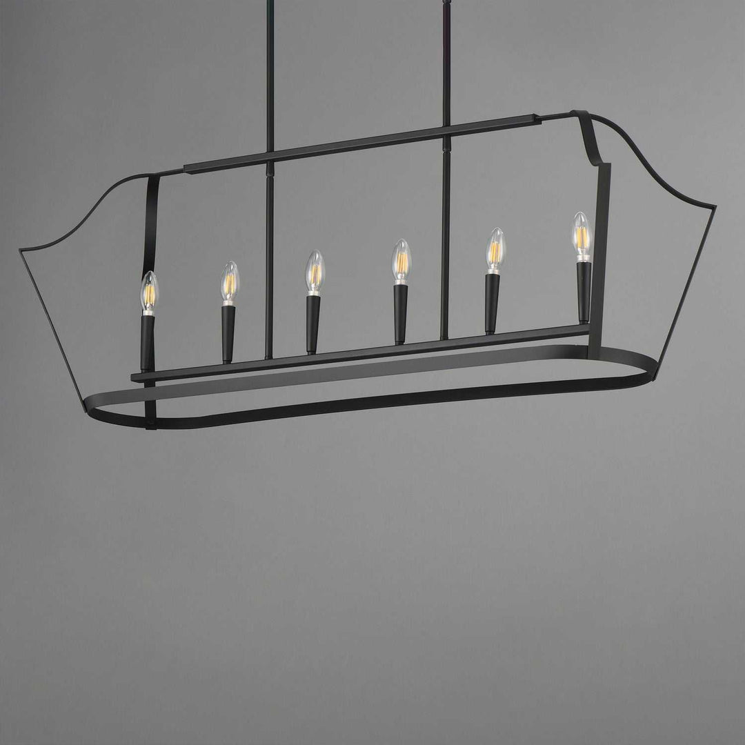 Maxim - 10427BK - Six Light Linear Pendant - Arden - Black