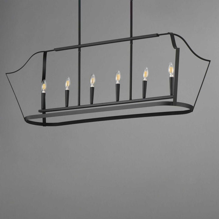 Maxim - 10427BK - Six Light Linear Pendant - Arden - Black