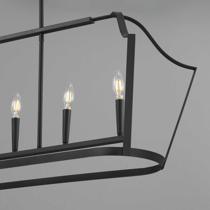 Maxim - 10427BK - Six Light Linear Pendant - Arden - Black