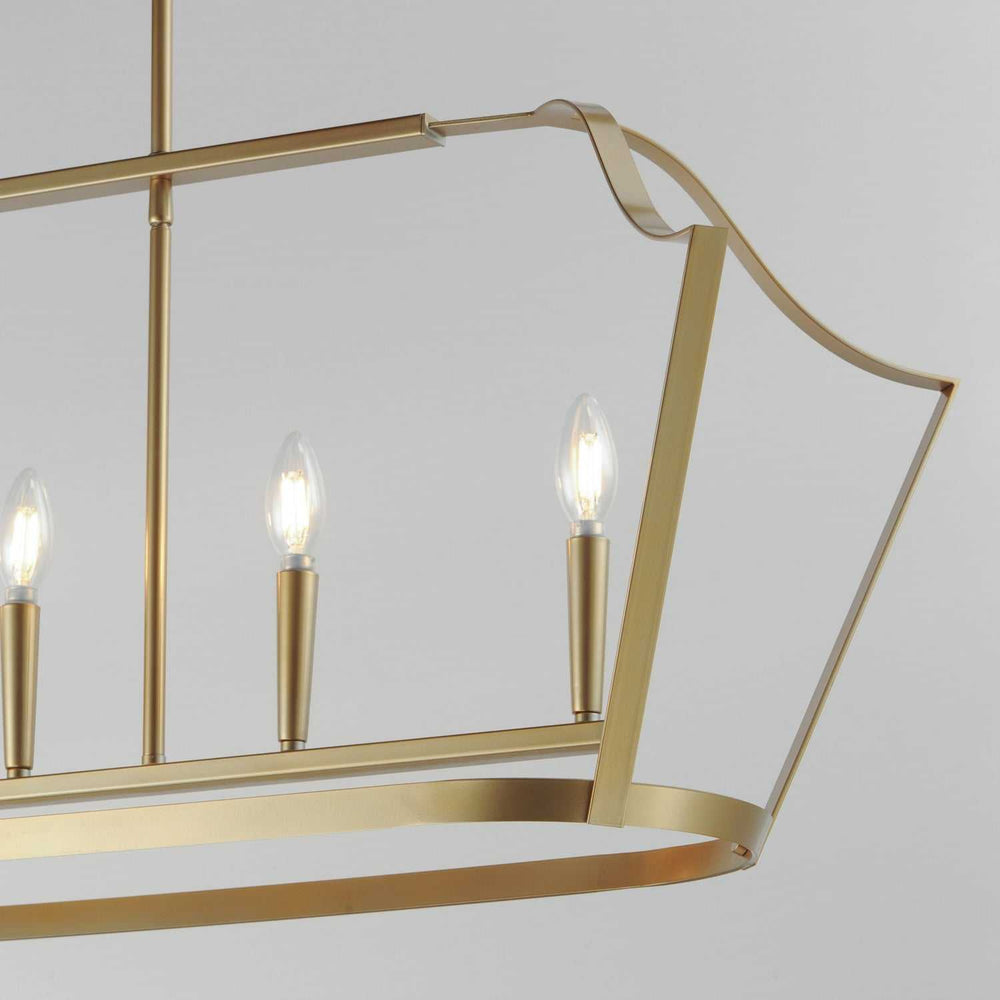 Maxim - 10427NAB - Six Light Linear Pendant - Arden - Natural