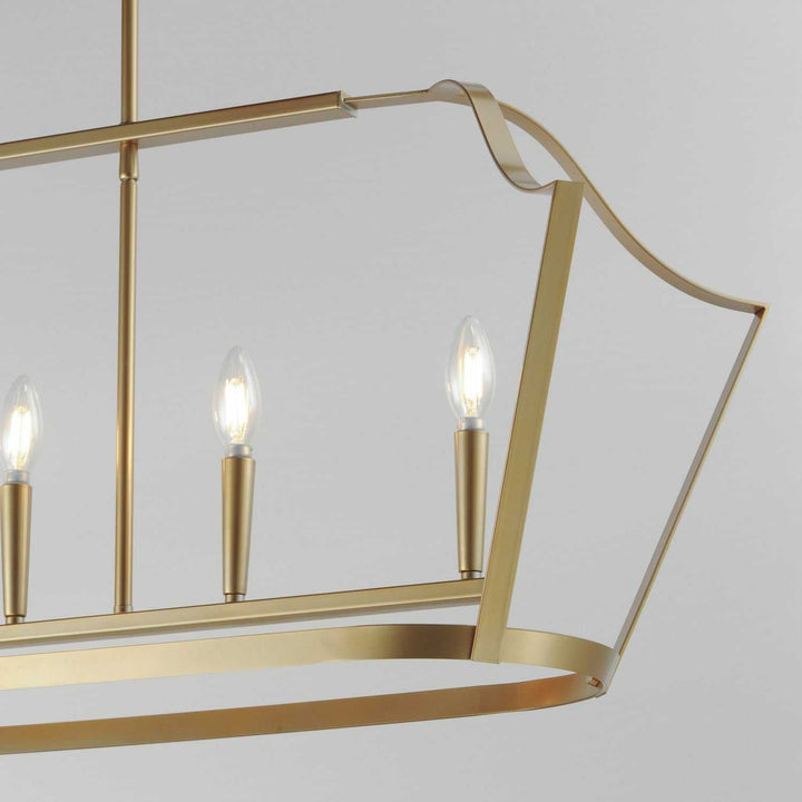 Maxim - 10427NAB - Six Light Linear Pendant - Arden - Natural