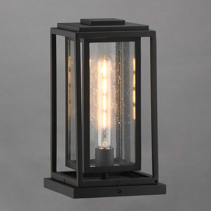 Cabana One Light Deck Lantern in Black Maxim